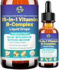 Gotas Líquidas Avanzadas de Complejo de Vitaminas B para Mujeres, Hombres y Niños, 15 en 1 con Vitamina C, B12, B6, B1, Niacina y Folato para Energía - imagen 1