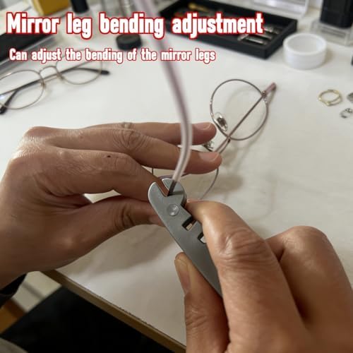 Herramienta de Ajuste para Montura de Gafas con Kit de Destornillador 3 en 1 - Profesional para Curvatura, Patillas y Almohadillas de Nariz para - imagen 2