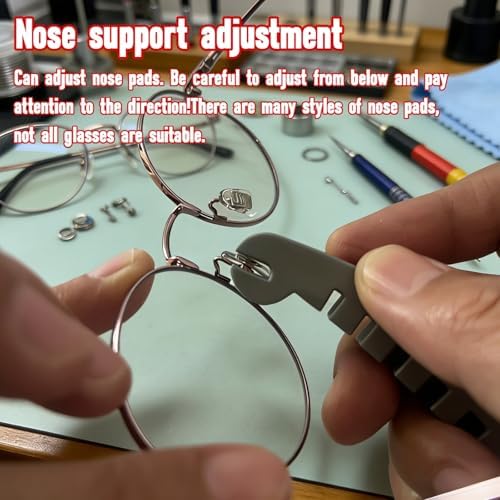 Herramienta de Ajuste para Montura de Gafas con Kit de Destornillador 3 en 1 - Profesional para Curvatura, Patillas y Almohadillas de Nariz para - imagen 7
