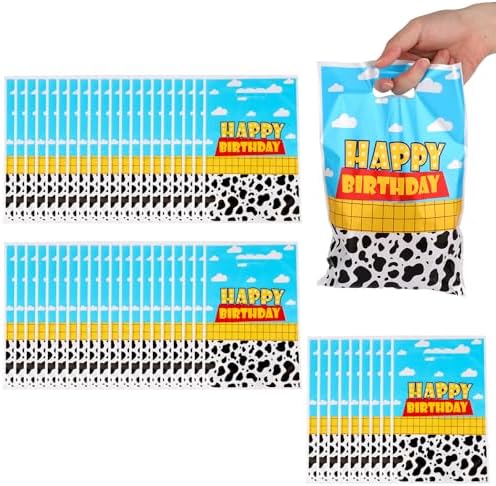 Bolsitas de Fiesta SAVITA de 50 piezas, 9.84x6.5 pulgadas, diseño de Nubes Blancas y Cielo Azul, para Cumpleaños de Niños y Almacenamiento de Dulces - imagen 1
