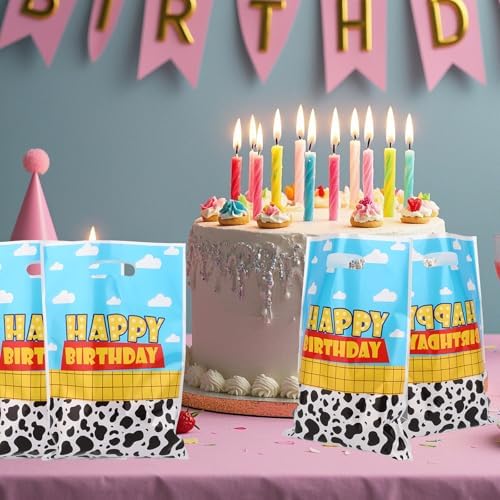 Bolsitas de Fiesta SAVITA de 50 piezas, 9.84x6.5 pulgadas, diseño de Nubes Blancas y Cielo Azul, para Cumpleaños de Niños y Almacenamiento de Dulces - imagen 5