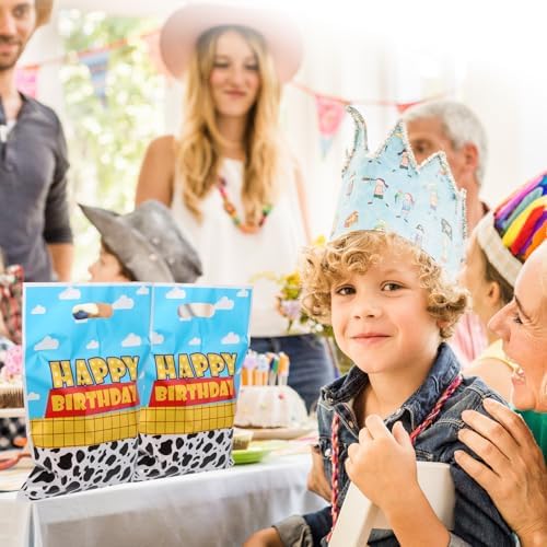 Bolsitas de Fiesta SAVITA de 50 piezas, 9.84x6.5 pulgadas, diseño de Nubes Blancas y Cielo Azul, para Cumpleaños de Niños y Almacenamiento de Dulces - imagen 7