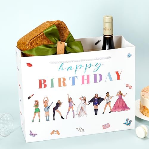 Bolsas de Regalo Grandes Crisky para Cumpleaños de Mujeres con Papel de Seda y Tarjeta, para Amantes de la Música, 13 - imagen 6