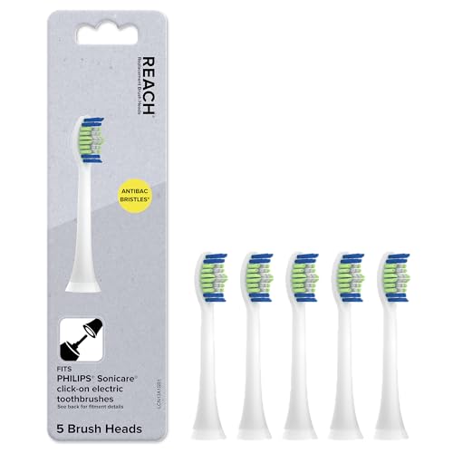 Cabezas de cepillo de repuesto REACH SmileSonic Pro Essential Clean, compatibles con cepillos de dientes Philips Sonicare Click-On, 5 piezas - imagen 4