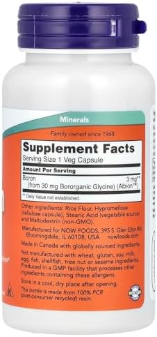 Now Foods Boron 3 mg 100 Cápsulas - imagen 2