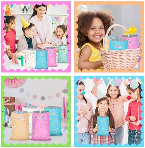 LEKOKO 50 Pzs Bolsas de Regalo para Fiesta, Lindas Bolsas de Dulces con Estrella para Cumpleaños y Baby Shower, Paquete para Niños - imagen 7