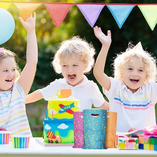 LEKOKO 50 Pzs Bolsas de Regalo para Fiesta, Lindas Bolsas de Dulces con Estrella para Cumpleaños y Baby Shower, Paquete para Niños - imagen 8