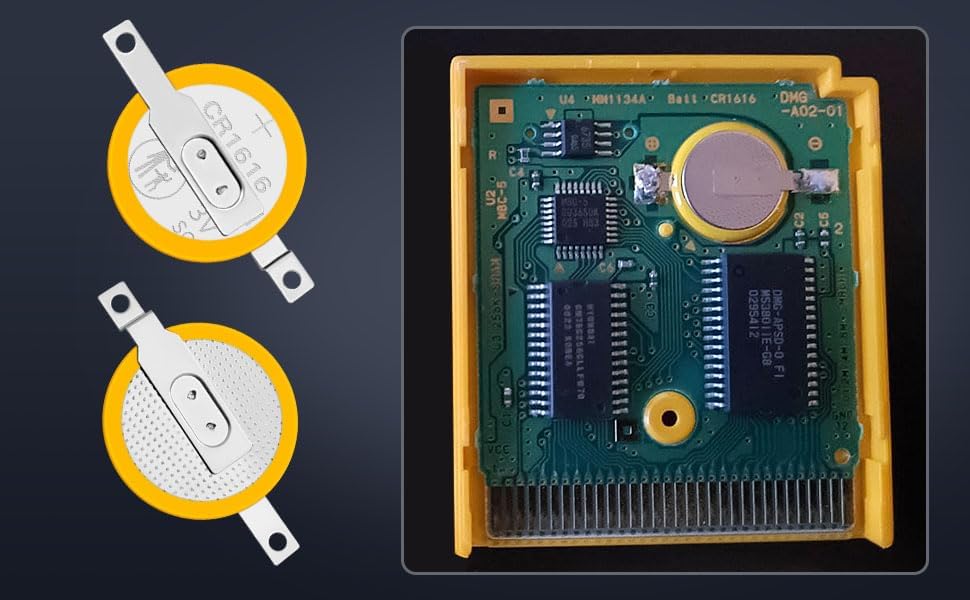 Baterías de Litio SKOANBE 5PACK CR1616 con Terminales Soldados 3V para Gameboy, Ruby, Advance SP, Fire Red, Leaf Green y Emerald GBA - imagen 3