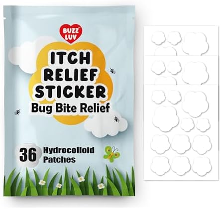 Parches Calmantes BUZZLUV para Niños - 36 Parches Hidrocoloides, Calma Picaduras Rápido, Reduce Inflamación, Esenciales para Verano y Actividades al - imagen 1