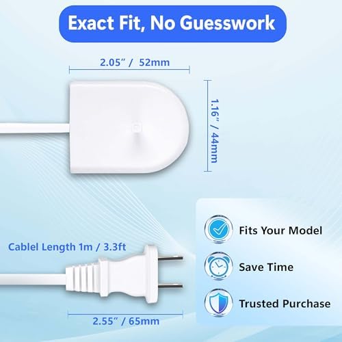 Base de Carga Reemplazo HUSHVIEUS para Cepillo de Dientes Eléctrico Philips Sonicare HX6100, Compatible con Series 4100, 5100, 5300, 6100, 6500 y - imagen 8