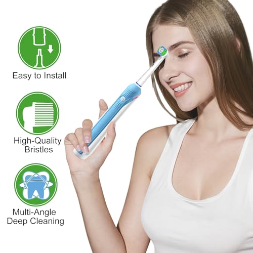 Paquete de 16 Cabezas de Cepillo de Repuesto de Precisión Compatible con Cepillo Eléctrico Oral B Braun. 8 Blancas y 8 Negras. - imagen 3