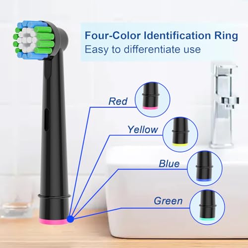 Paquete de 16 Cabezas de Cepillo de Repuesto de Precisión Compatible con Cepillo Eléctrico Oral B Braun. 8 Blancas y 8 Negras. - imagen 5