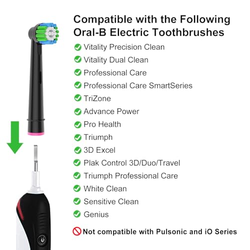 Paquete de 16 Cabezas de Cepillo de Repuesto de Precisión Compatible con Cepillo Eléctrico Oral B Braun. 8 Blancas y 8 Negras. - imagen 6