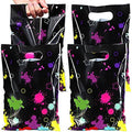 Bolsas de Regalo Pajean de 50 Pcs Neon para Fiesta, Decoración que Brilla en la Oscuridad, Bolsas de Plástico Coloridas con Asa Cortada (Negro) - imagen 1