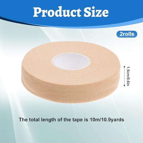 2 Rollos de Cinta para Dedos, Cinta Atlética Extra Fuerte de 0.6 Pulgadas x 32 Pies, Ideal para Escalada, Fútbol y Deportes al Aire Libre (Color Piel) - imagen 2
