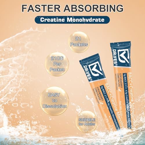 Polvo de Creatina Monohidratada DR.YES 4500mg, Aumenta Fuerza, Recuperación Muscular y Producción de ATP, Keto y Vegano, No GMO, Rápida Absorción, 21 - imagen 4