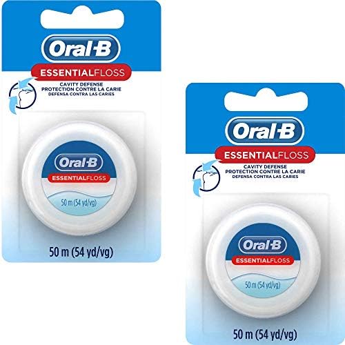 Hilo Dental Oral-B Esencial, Cerado, Sin Sabor, 54 Yardas (50 Metros) - Paquete de 2 - imagen 1
