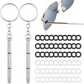 60 Piezas de Ajustadores de Bisagras para Gafas, Kit de Reparación de Gafas y 2 Destornilladores de Silicona para Patas Sueltas - imagen 1