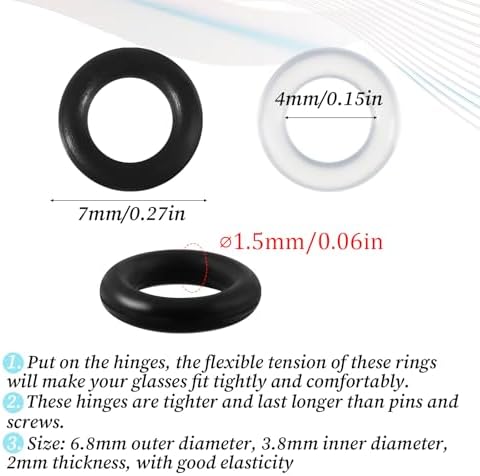 60 Piezas de Ajustadores de Bisagras para Gafas, Kit de Reparación de Gafas y 2 Destornilladores de Silicona para Patas Sueltas - imagen 2