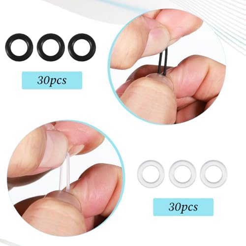 60 Piezas de Ajustadores de Bisagras para Gafas, Kit de Reparación de Gafas y 2 Destornilladores de Silicona para Patas Sueltas - imagen 4