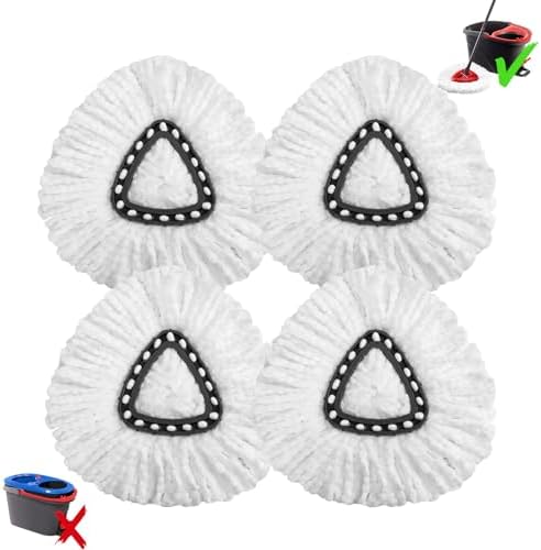 Paquete de 4 Cabezas de Repuesto para Mopas EasyWring, Refacciones de Microfibra para Sistemas Ocedar, Lavables y Fáciles de Cambiar - imagen 1