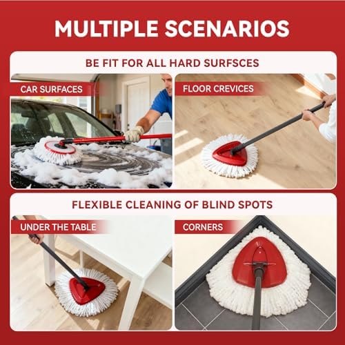 Paquete de 4 Cabezas de Repuesto para Mopas EasyWring, Refacciones de Microfibra para Sistemas Ocedar, Lavables y Fáciles de Cambiar - imagen 4
