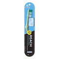 Cepillo de Dientes REACH Advanced Design con Tapa, Cuello Angulado, Cerda Media Bi-Nivel, Mango Contorneado y Raspador de Lengua - imagen 1