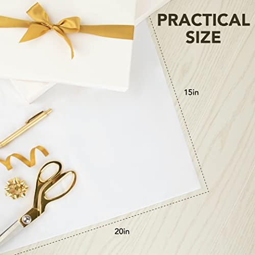 Papel de Seda Blanco para Regalos – 100 Hojas de Papel de Regalo para el Día de las Madres – Paquete Premium de 15 x 20 Pulgadas para Envíos, Regalos - imagen 4