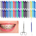Juego de Herramientas para Brackets TTKBHHQ - 2080 Ligaduras Ortodónticas Multicolor y Accesorios DIY - imagen 1
