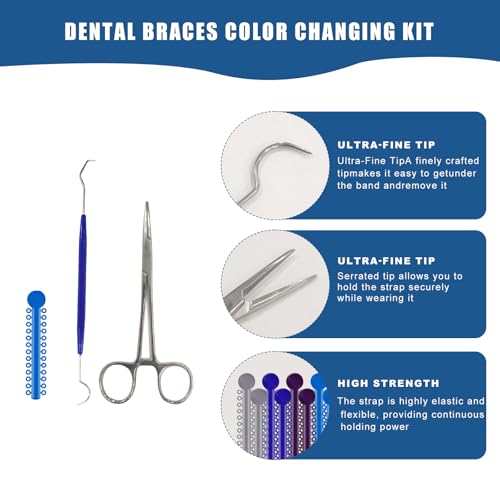 Juego de Herramientas para Brackets TTKBHHQ - 2080 Ligaduras Ortodónticas Multicolor y Accesorios DIY - imagen 6