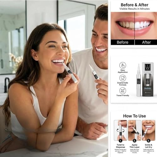 Lápiz Blanqueador Dental – Gel con 36% de Peróxido de Carbamida y 12% de Peróxido de Hidrógeno, Fórmula Híbrida para Dientes Sensibles, 4 mL, 60+ - imagen 7