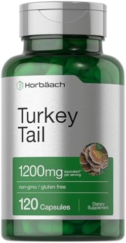 Cápsulas de Hongo Cola de Pavo Horbäach | 120 Contenido | Extracto No Transgénico y Libre de Gluten - imagen 1