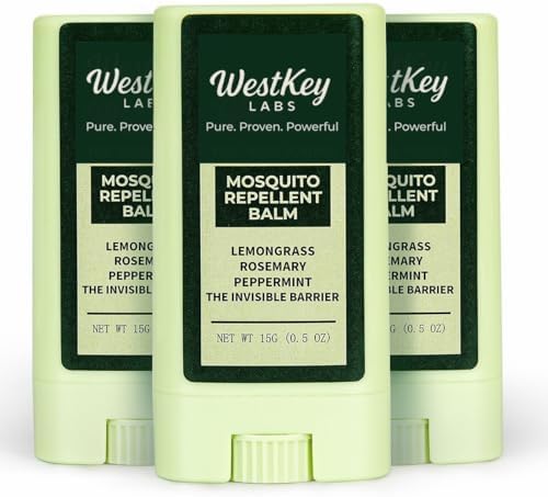 Bálsamo Repelente de Mosquitos WestKey Labs – Paquete de 3 (14g Cada Uno) – Libre de DEET, Repelente Natural para Niños y Adultos – Protección Segura - imagen 1