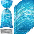 Bolsas de Celofán Pajean de 100 Piezas con Diseño de Olas del Océano para Fiesta de Playa, Cumpleaños y Baby Shower, Incluye 100 Cierres de Torcido - imagen 1