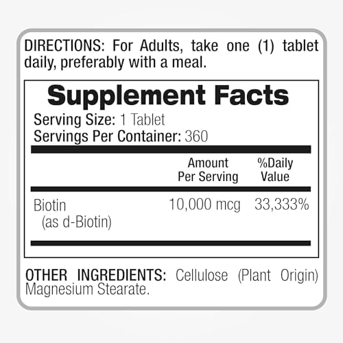 Suplemento de Biotina FITO MEDIC'S Lab | 360 tabletas | Vitamina para el cabello y piel - imagen 4