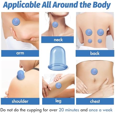 Sets de Terapia de Ventosas de Silicón ELERA, Reducción de Celulitis - Kit de Ventosas para Masaje (4 Copas) - imagen 2