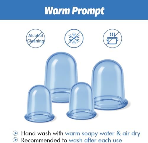 Sets de Terapia de Ventosas de Silicón ELERA, Reducción de Celulitis - Kit de Ventosas para Masaje (4 Copas) - imagen 8