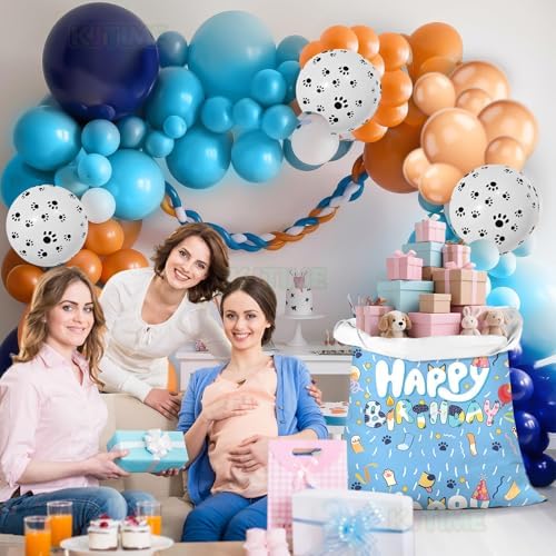 KJTIME Bolsa Grande de Regalo Azul de 36×56 Pulgadas para Cumpleaños de Niños, Jumbo, Temática de Fiesta XL, Decoraciones y Favors - imagen 5
