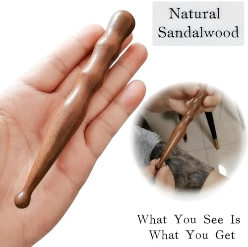 Bolígrafo de Masaje con Acupuntura KINTEGOOD de Sándalo, Herramienta de Reflexología de Madera para Masaje Profundo de Cuerpo, Manos y Pies - imagen 6