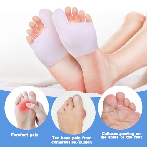 Capuchones de Gel para el Dedo Grande y Mangas Metatarsales, 2 Piezas de Silicona Reutilizables para Proteger el Dedo Grande, Corrector de Juanetes - imagen 5