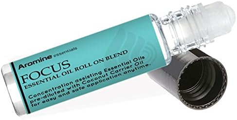 Roll-On de Aceite Esencial Focus, Pre-Diluido 10ml (1/3 fl oz), Esenciales para Estudiar - imagen 1