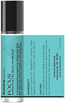 Roll-On de Aceite Esencial Focus, Pre-Diluido 10ml (1/3 fl oz), Esenciales para Estudiar - imagen 3