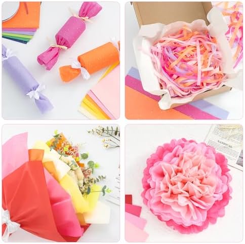 Papel de Seda Simetufy de 150 Hojas para Regalos, 30 Colores, 14 x 20 Pulgadas, Papel de Envoltura para Manualidades y Proyectos DIY - imagen 5