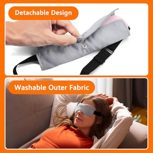Mascarilla Térmica para Ojos – Compresa Caliente para Ojos Secos, Almohadilla Eléctrica USB para Tratamiento de Estilo y Chalazión, Máscara de Sueño - imagen 6