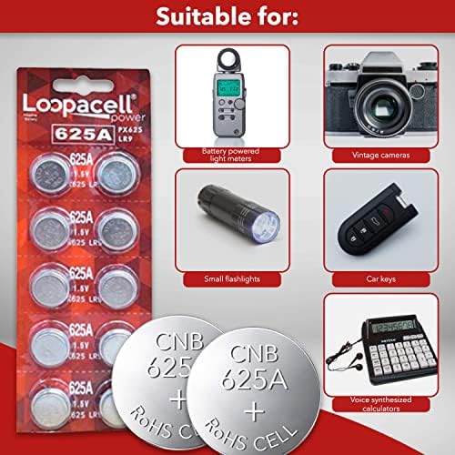 Batería Alcalina LOOPACELL 625A PX625A LR9 V625U PX625 - Batería de Botón de 1.5V para Medidores de Luz, Cámaras Vintage, Linternas Pequeñas y Llaves - imagen 5