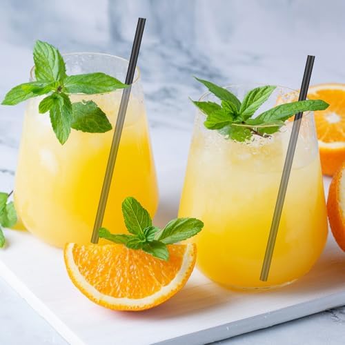[200 Pzs] Popotes de 5 Pulgadas para Cócteles - Popotes Cortos de Plástico Resistente de 0.16 de Ancho para Bebidas, Desechables Negros para Bar, - imagen 4