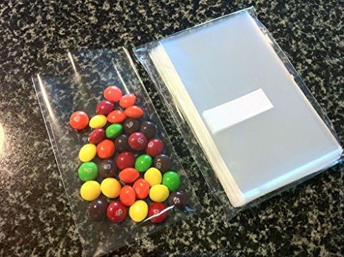 Bolsas de Cello Transparentes UNIQUEPACKING 100 Pcs 3 1/2 x 5 1/2 (O) 3.5x5.5 pulgadas - imagen 2