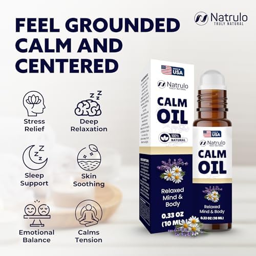 Roll-On de Aceite Esencial Calm – Aceites Esenciales Calmantes con Lavanda y Manzanilla – Alivio del Estrés, Relajación y Aromaterapia Suavizante - imagen 2