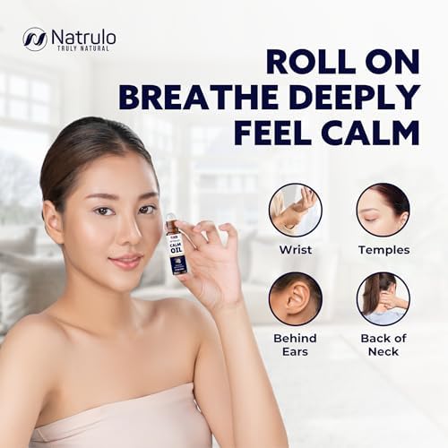 Roll-On de Aceite Esencial Calm – Aceites Esenciales Calmantes con Lavanda y Manzanilla – Alivio del Estrés, Relajación y Aromaterapia Suavizante - imagen 4