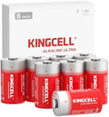 Baterías C KINGCELL 8 Piezas, Alcalinas de Alto Rendimiento con 10 Años de Vida Útil, Batería C 1.5V para Linternas, Controles, Relojes, etc. - imagen 1